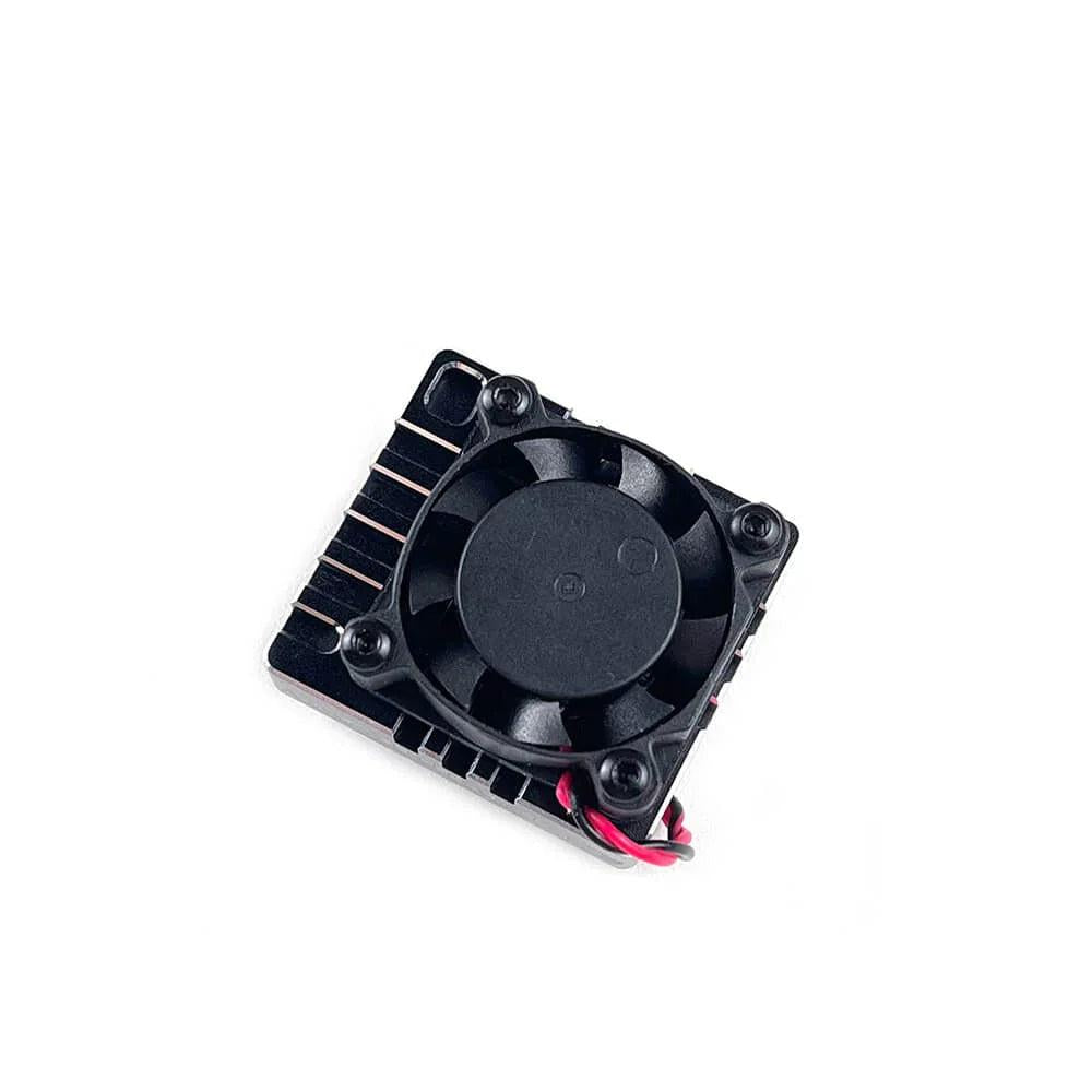 Top view of DarwinFPV Cement VTX cooling fan and finned heatsink housing