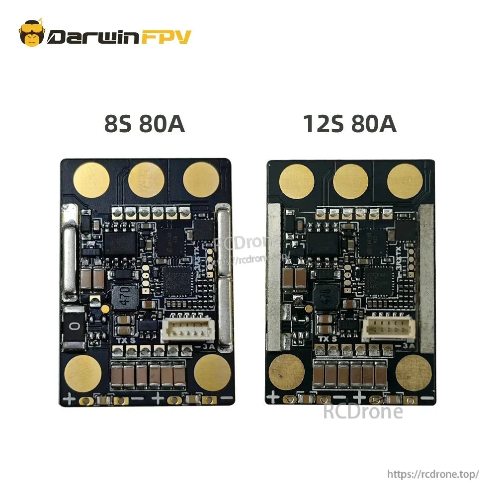 DarwinFPV Cement Ultra-Durable 80A Waterproof ESC (BLHeli_32/AM32) 4-12S LiPo, IP67, Telemetry