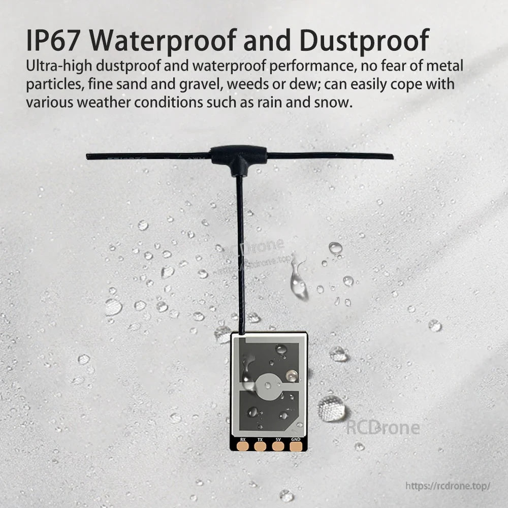 DarwinFPV Cement ultra durable ELRS 2.4G receiver with IP67 waterproof and dustproof protection