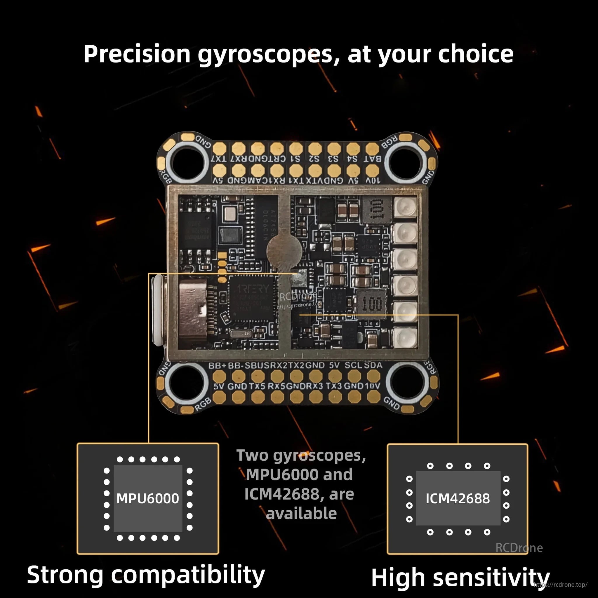 Gyro options on Cement Ultra Durable F4 FC board: MPU6000 or ICM42688 (strong compatibility/high sensitivity)