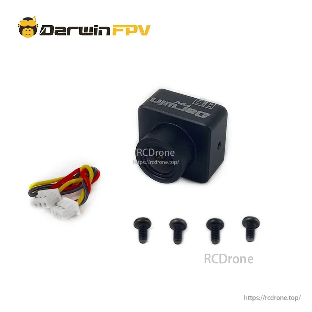 DarwinFPV Cement Ultra Durable FPV Drone Camera kit with wiring harness and four screws