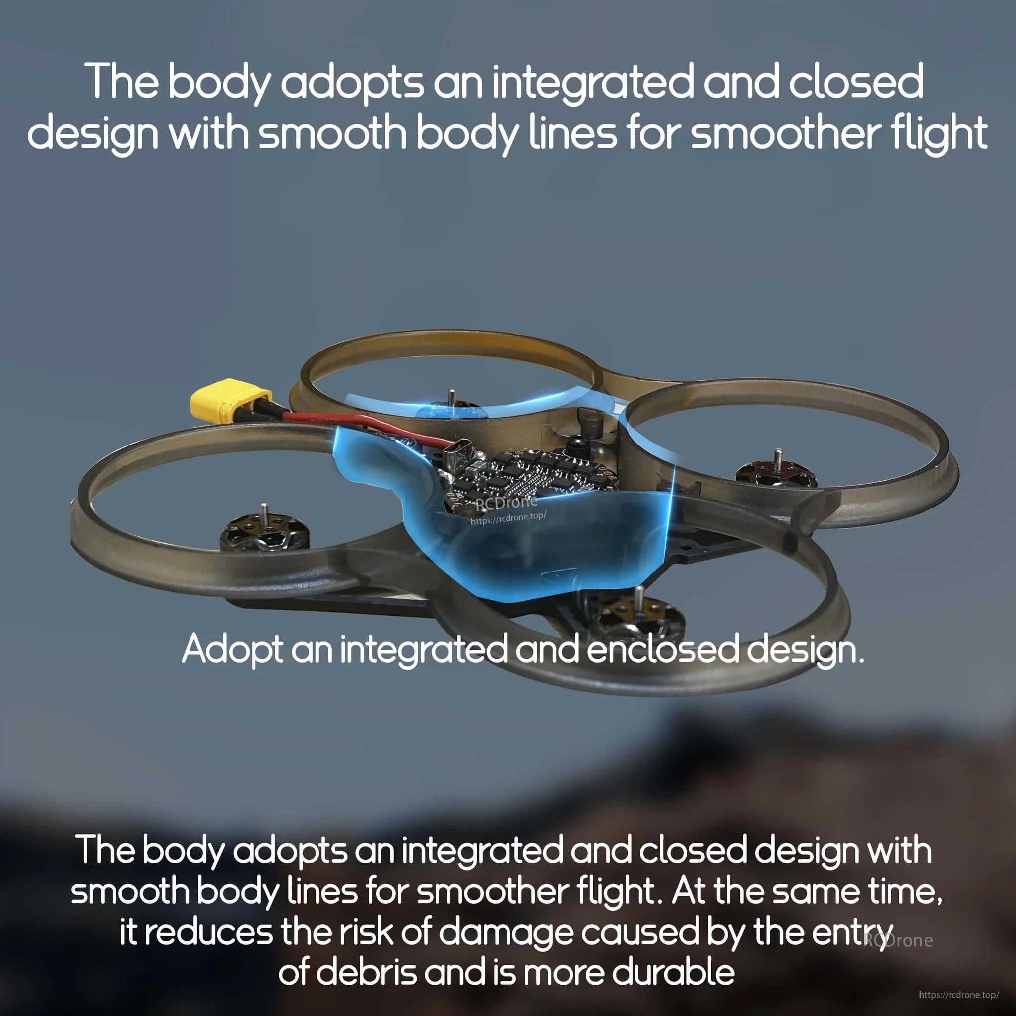 Integrated enclosed CineApe20 frame body with smooth duct lines and internal electronics protection