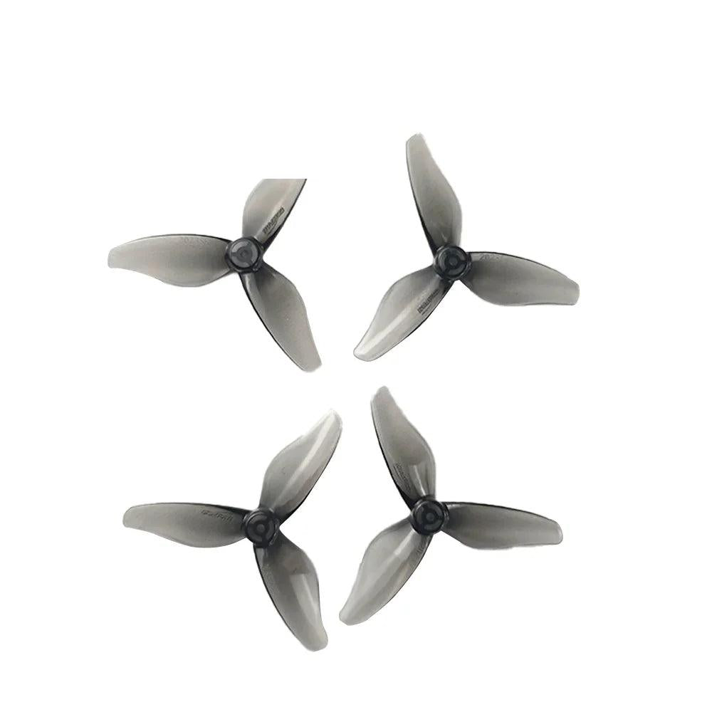 Set of four 2 inch 3-blade props for DarwinFPV CineApe20 2023-3, clear gray