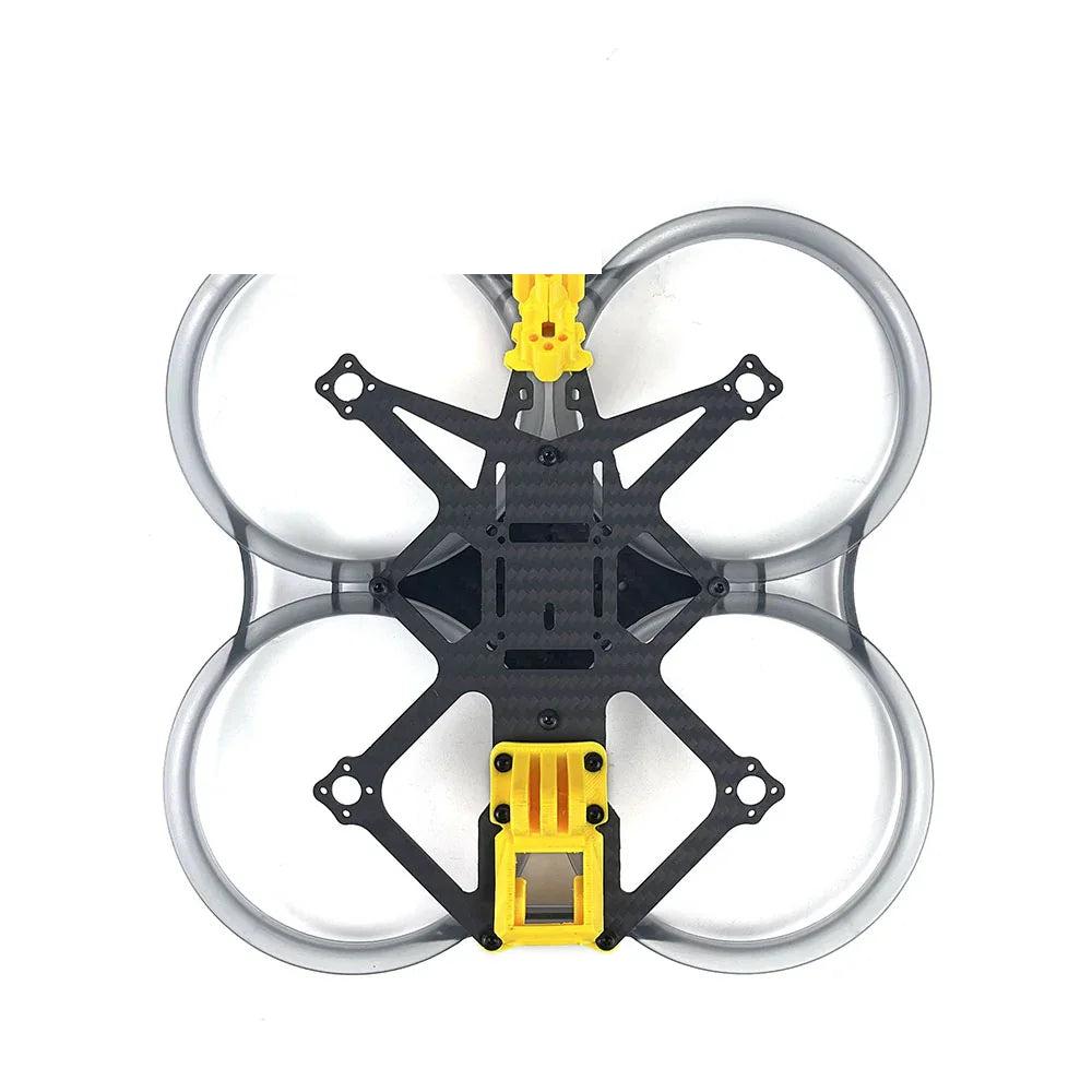 DarwinFPV CineApe35 FPV Frame straight top-down view showing carbon plates and ducted guard layout