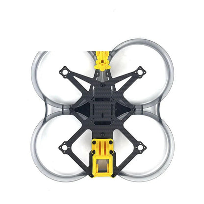 DarwinFPV CineApe35 FPV Frame straight top-down view showing carbon plates and ducted guard layout
