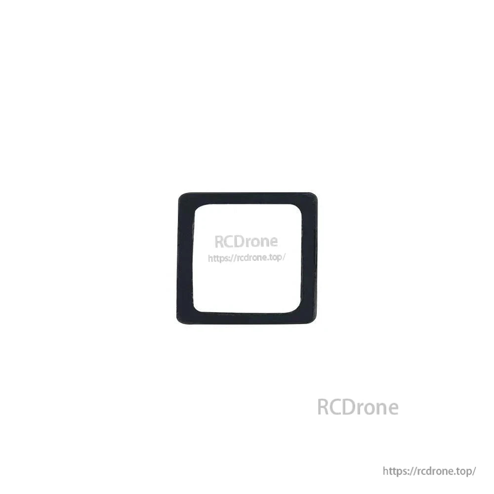 Square black mounting gasket or spacer frame, shown alone