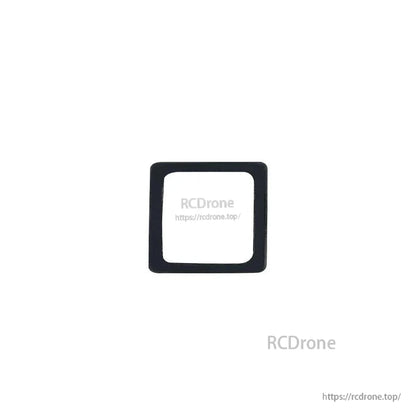 Square black mounting gasket or spacer frame, shown alone
