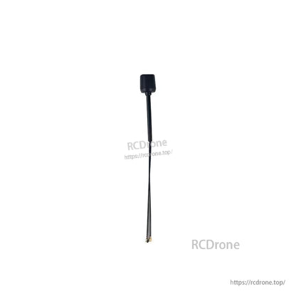 FPV antenna with black coax lead and small cylindrical cap