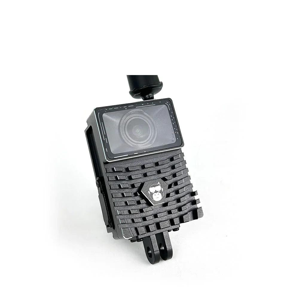DarwinFPV DJI O3 Air Unit waterproof case angled view showing textured housing, lens window and antenna