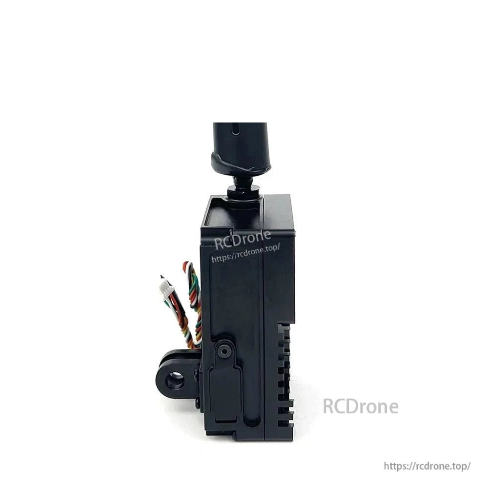 Side profile of the case showing antenna on top, side panel cover and cable exit area