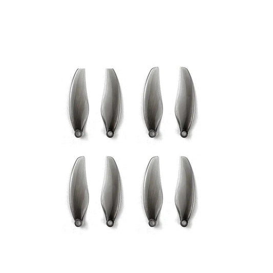 DarwinFPV F4019-2 folding propeller blades set, eight black 4-inch prop blades on white background