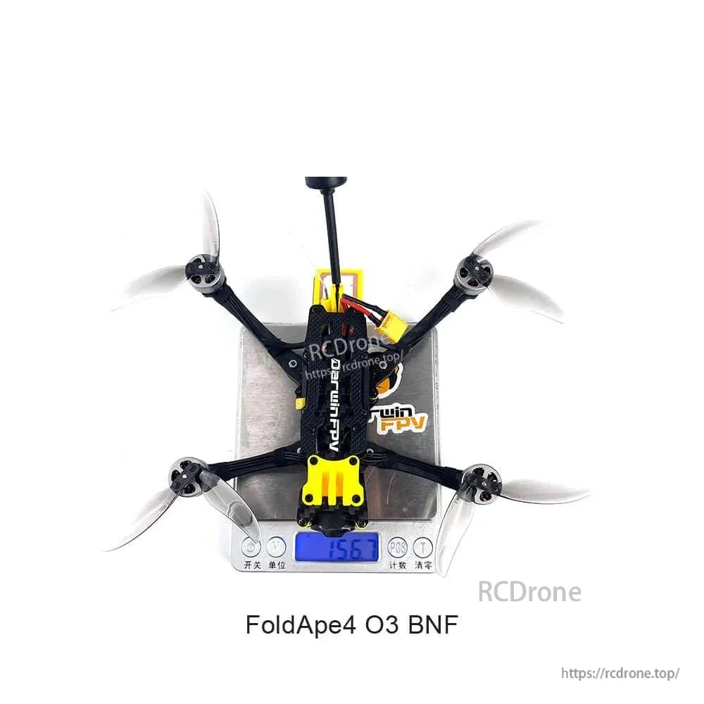 FoldApe4 O3 BNF on digital scale showing 156.7 g weight display