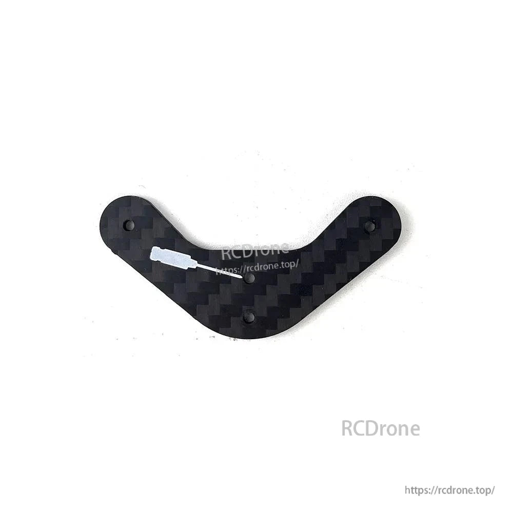 Curved carbon fiber brace plate for FoldApe4 frame with countersunk mounting holes