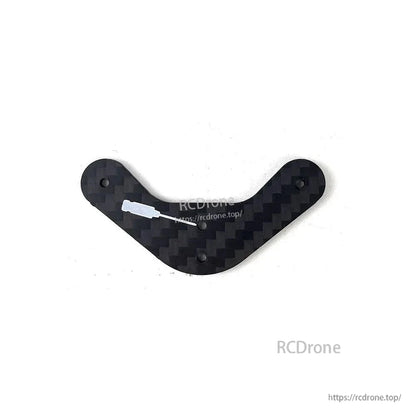 Curved carbon fiber brace plate for FoldApe4 frame with countersunk mounting holes
