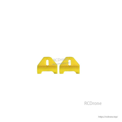 Pair of yellow TPU side mounts/brackets for FoldApe4 frame