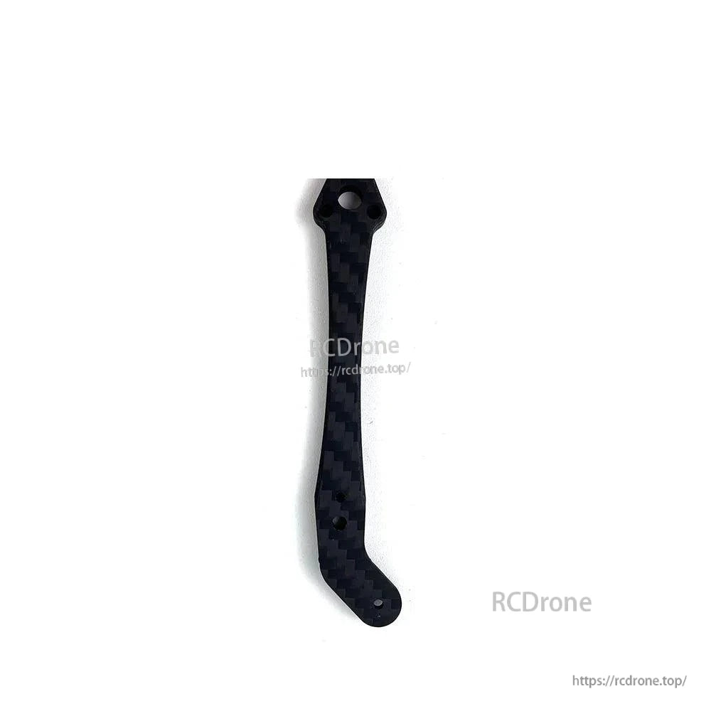 Bent carbon fiber DeadCat arm for FoldApe4 frame, single piece with offset motor mount end