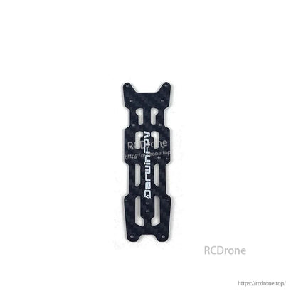 Carbon fiber top plate for FoldApe4 frame, alternate view with elongated mounting slots