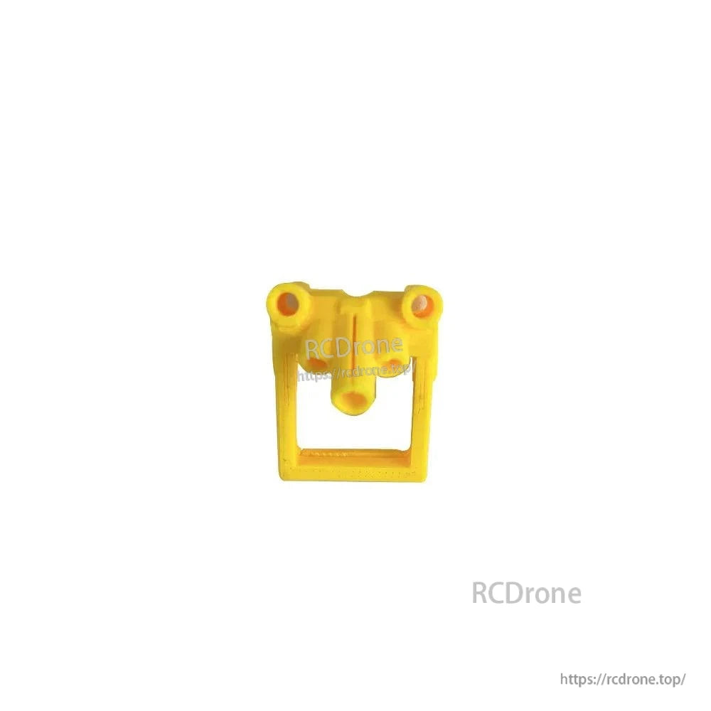 Yellow TPU GPS module mount bracket for FoldApe4 frame, front view