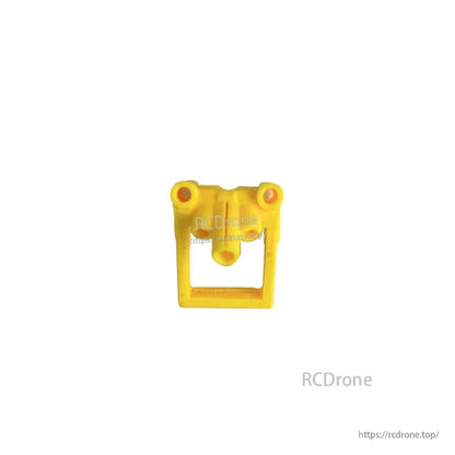 Yellow TPU GPS module mount bracket for FoldApe4 frame, front view