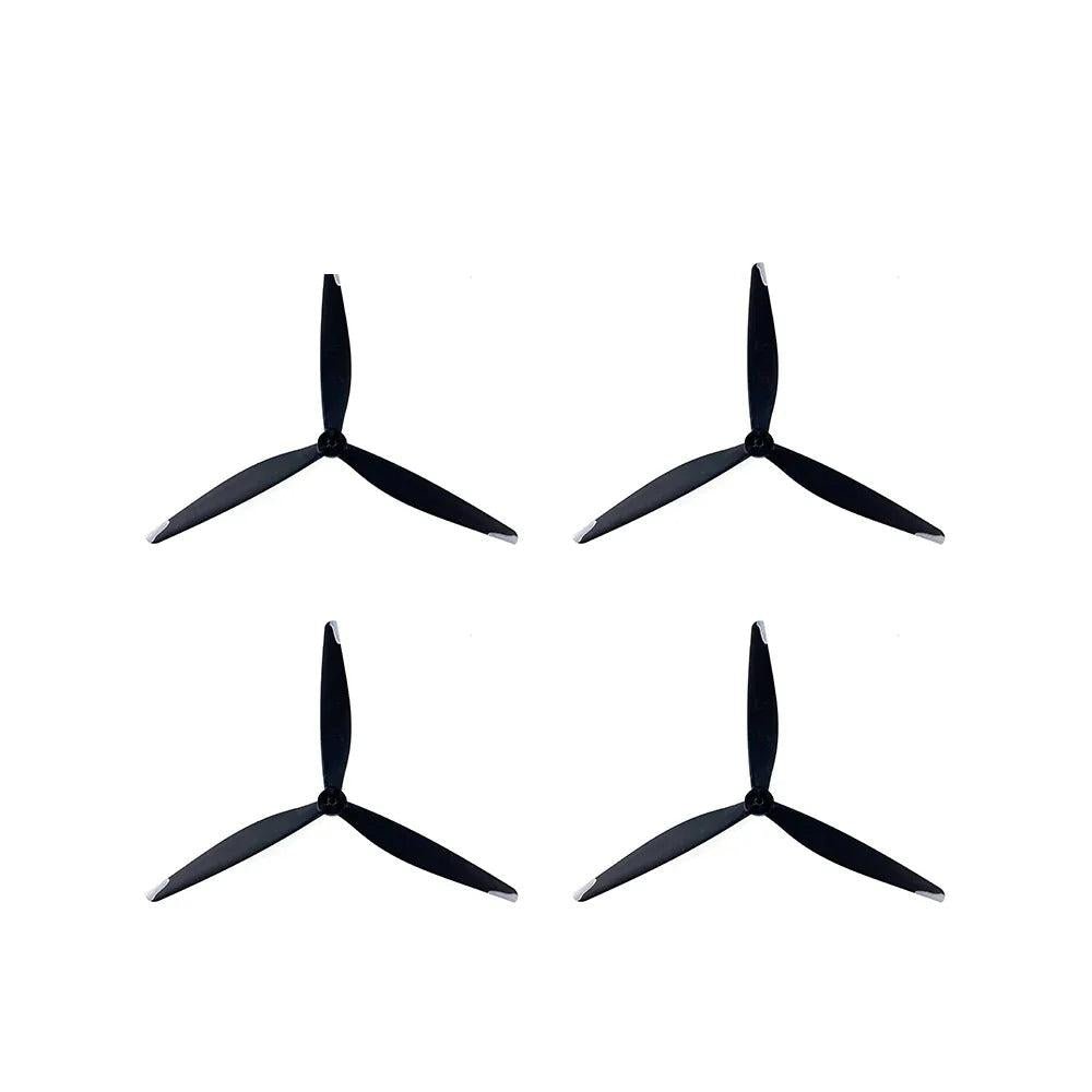 Set of four black 3-blade 13 inch propellers for X-class FPV drone builds