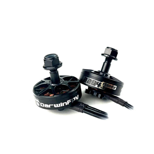DarwinFPV HULK 2204.5 brushless waterproof motor pair with pre-soldered wires on white background