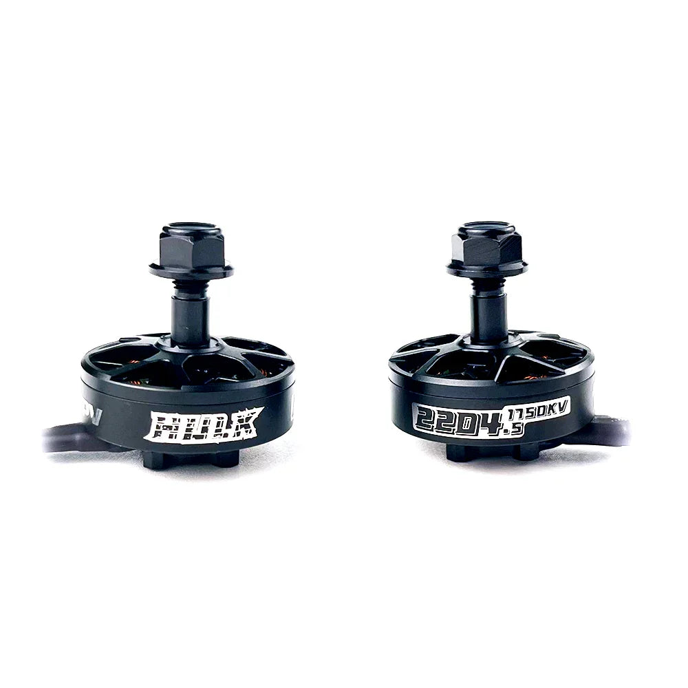 DarwinFPV HULK 2204.5 motor side profiles showing HULK logo and 2204.5 1750KV marking on bell