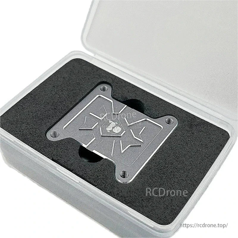 HULK VTX placed in foam-lined clear plastic storage box, top-down view