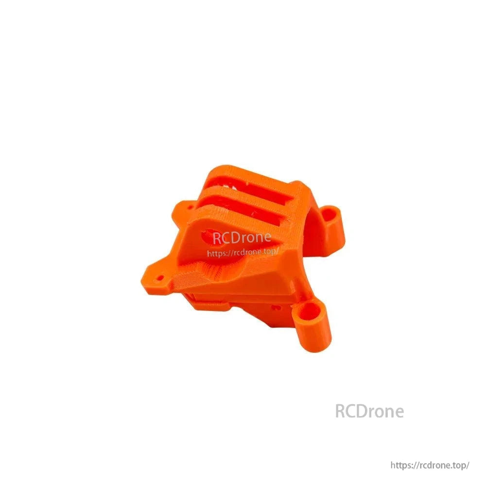 Orange TPU rear mount piece with slotted top and two standoff holes