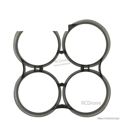 Four-ring prop guard/duct piece for 3.5 inch whoop-style frame, top view
