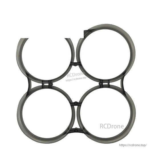 Four-ring prop guard/duct piece for 3.5 inch whoop-style frame, top view