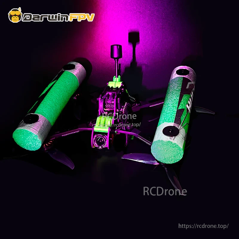 DarwinFPV HULK waterproof cinematic FPV drone with twin floating foam pontoons for over-water flights