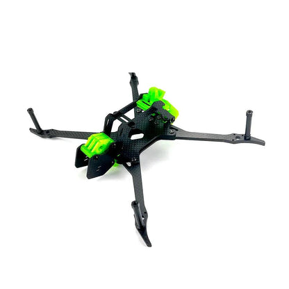 DarwinFPV HULK waterproof 220mm FPV drone frame kit, carbon fiber chassis with green TPU parts
