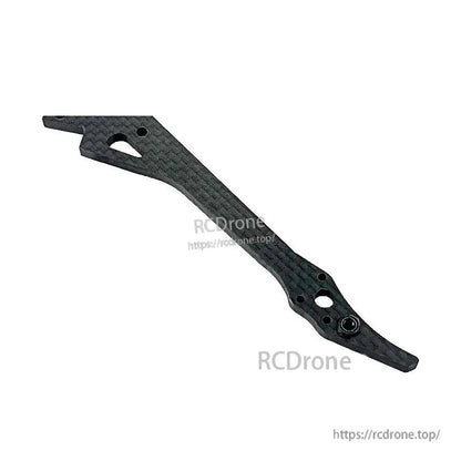 Single carbon fiber replacement arm piece with pre-drilled mounting holes