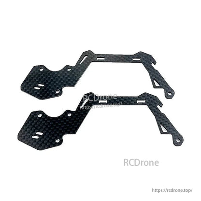 Pair of carbon fiber side plate supports for FPV frame assembly