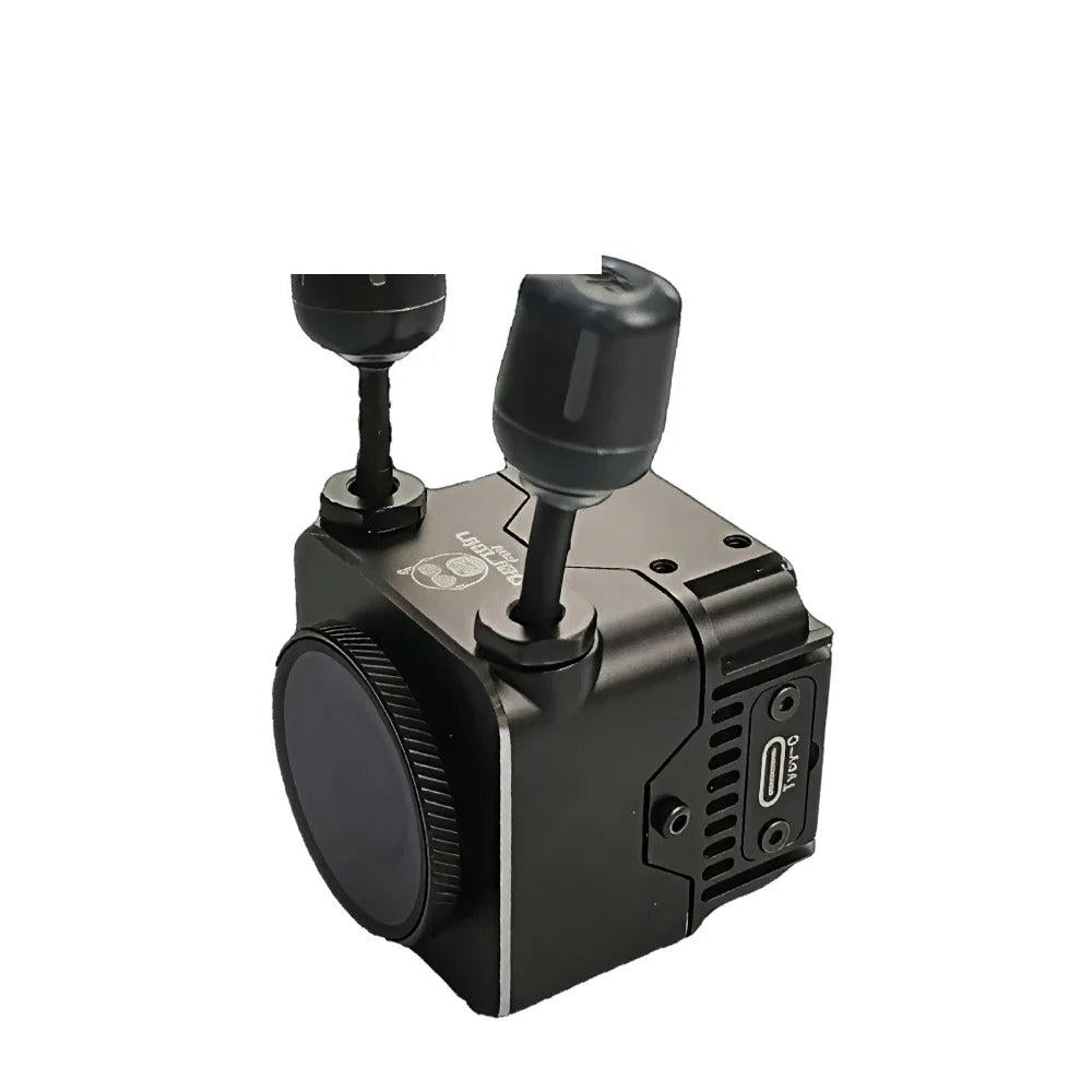 DarwinFPV O4 Pro IP67 CNC aluminum waterproof protective case on camera unit, angled view