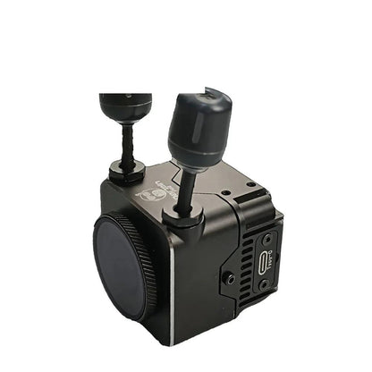 DarwinFPV O4 Pro IP67 CNC aluminum waterproof protective case on camera unit, angled view
