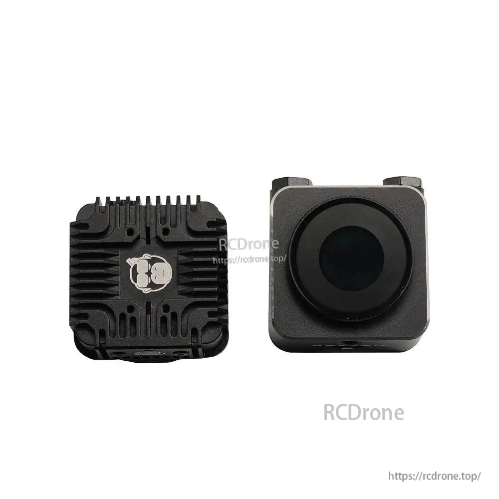 Back heatsink plate and front face of the protective case shown side by side
