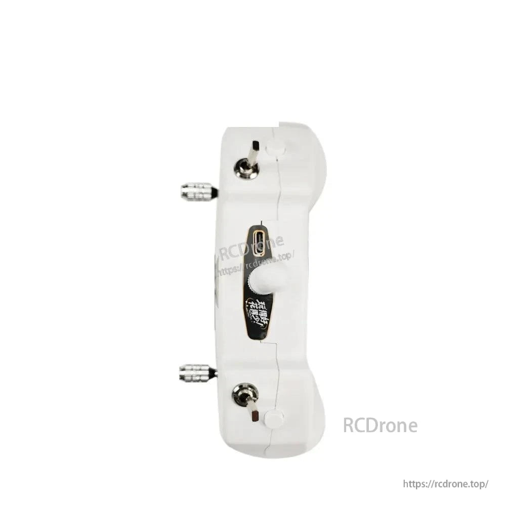 Side profile of TX8 transmitter showing USB-C port area and side controls