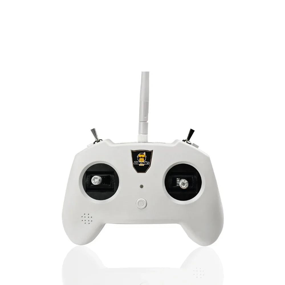 DarwinFPV TX8 ELRS radio transmitter front view with centered antenna and dual gimbals