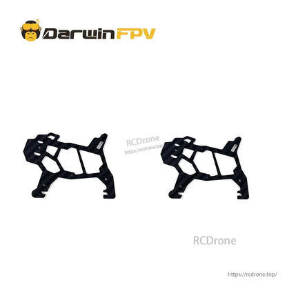 Two carbon fiber side panel plates for TinyApe freestyle frame kit, matching left and right