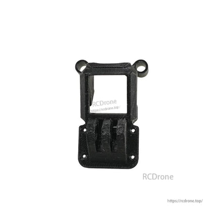 3D-printed camera mount cage with square opening and front strap slots