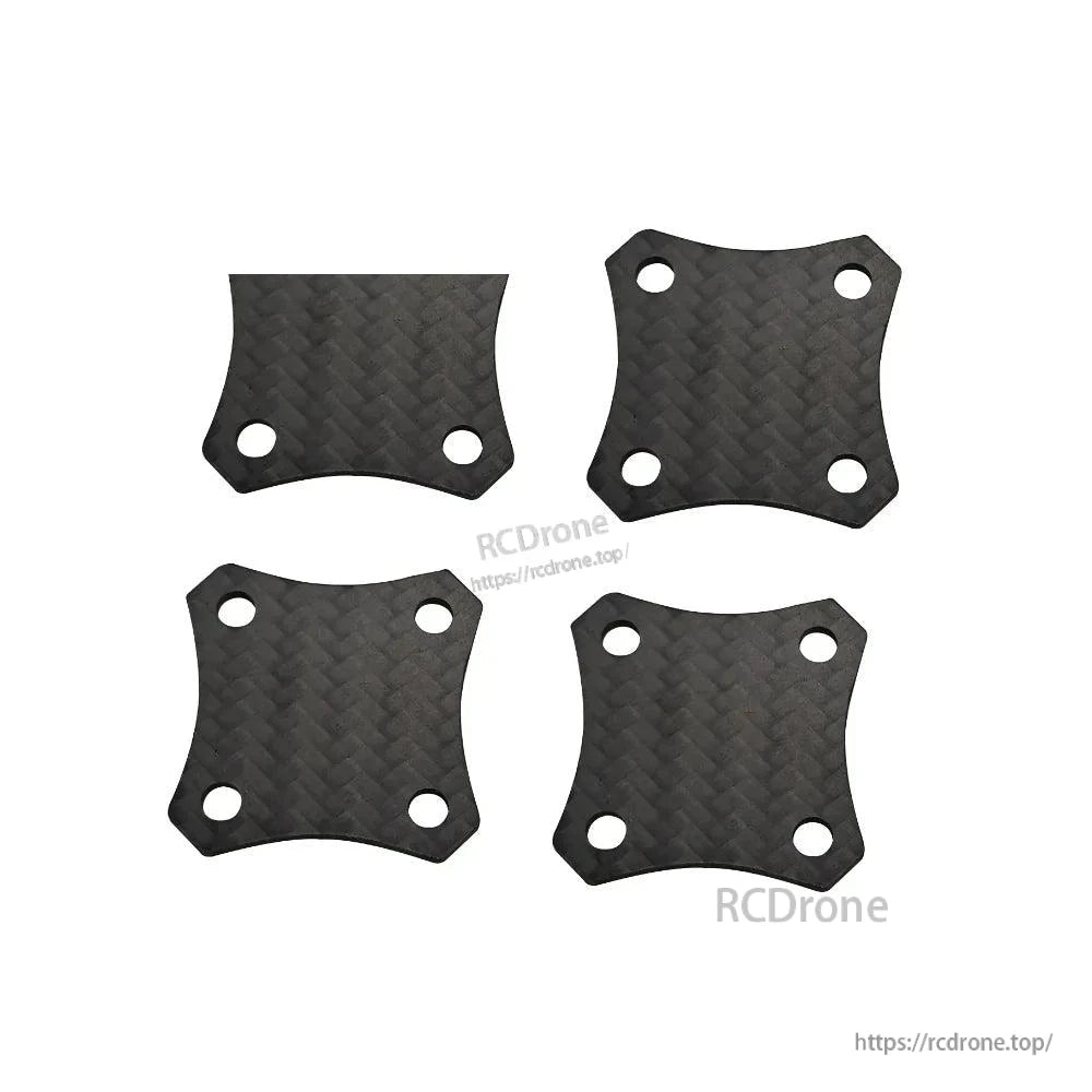Four carbon fiber motor mounting plates with four corner holes