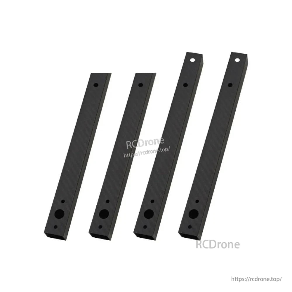 Set of four carbon tube arms with pre-drilled mounting holes