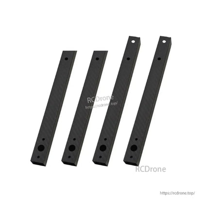 Set of four carbon tube arms with pre-drilled mounting holes