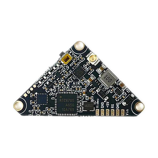 DarwinFPV VT5804 5.8G FPV video transmitter (VTX) board, top side with solder pads and components
