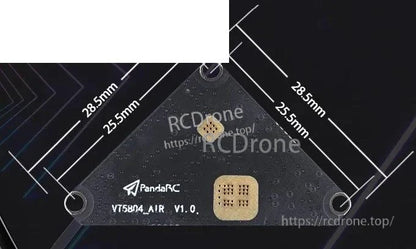 VT5804_AIR V1.0 size dimensions graphic showing board measurements and mounting hole spacing