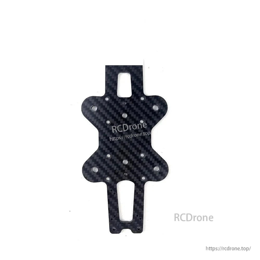 Carbon fiber main body plate with multiple mounting holes for DarwinFPV X10 frame