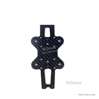 Carbon fiber main body plate with multiple mounting holes for DarwinFPV X10 frame