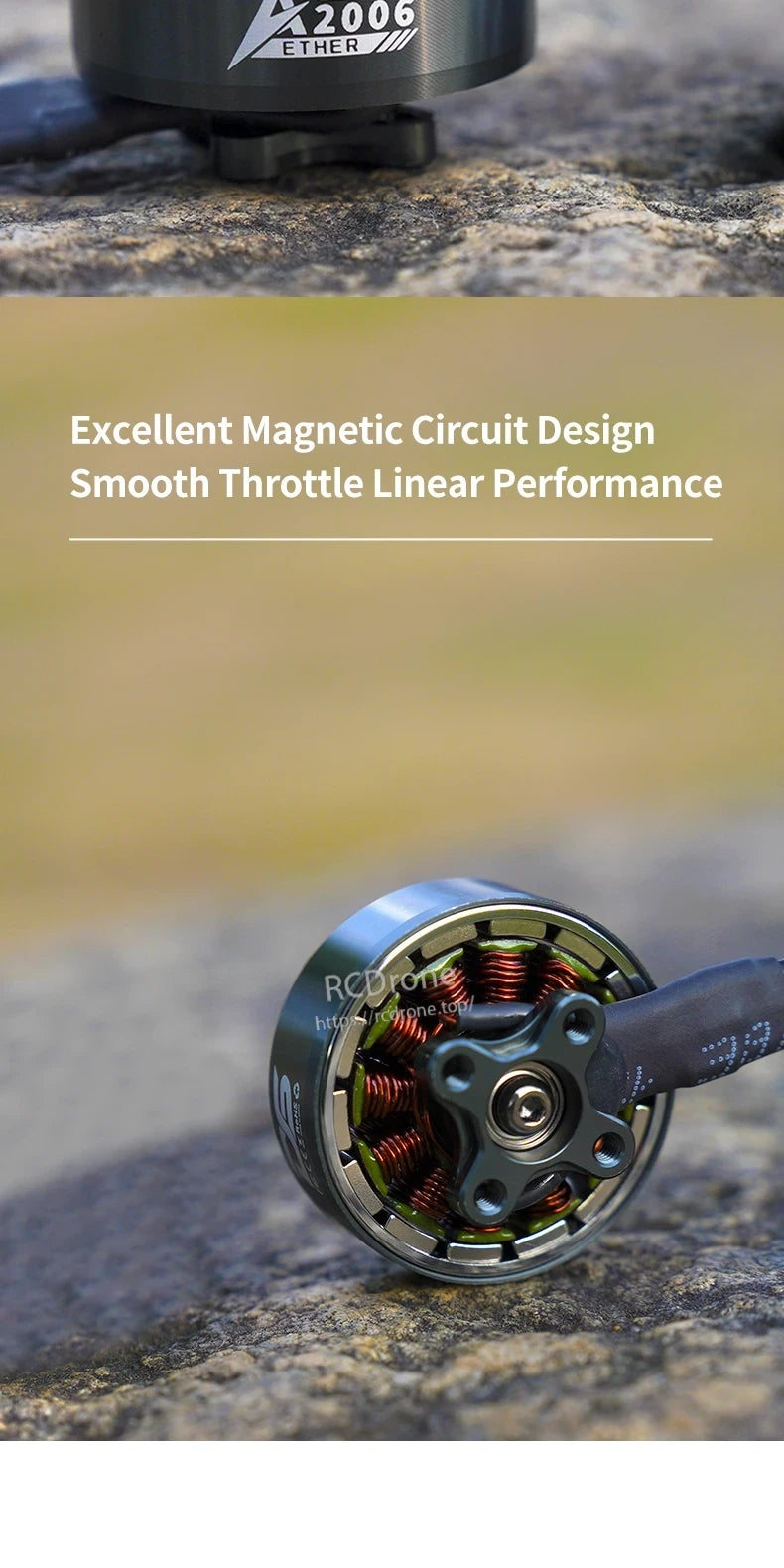 DeepSpace Aether 2006 2550KV Brushless Motor for 3.5-5 Inch FPV Drone, 4S-6S Compatible