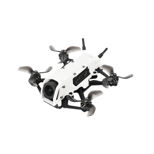 DeepSpace DINO 20 2-inch 3S toothpick quadcopter with DJI O4 Air Unit, white frame front angle